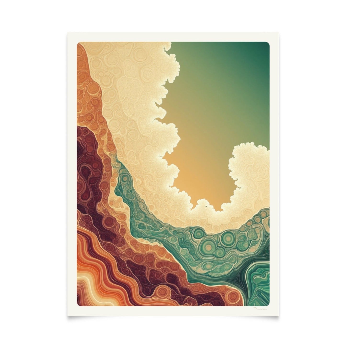 Earthy Seascapes & Sea Foam: Series of 5 Organic Designs