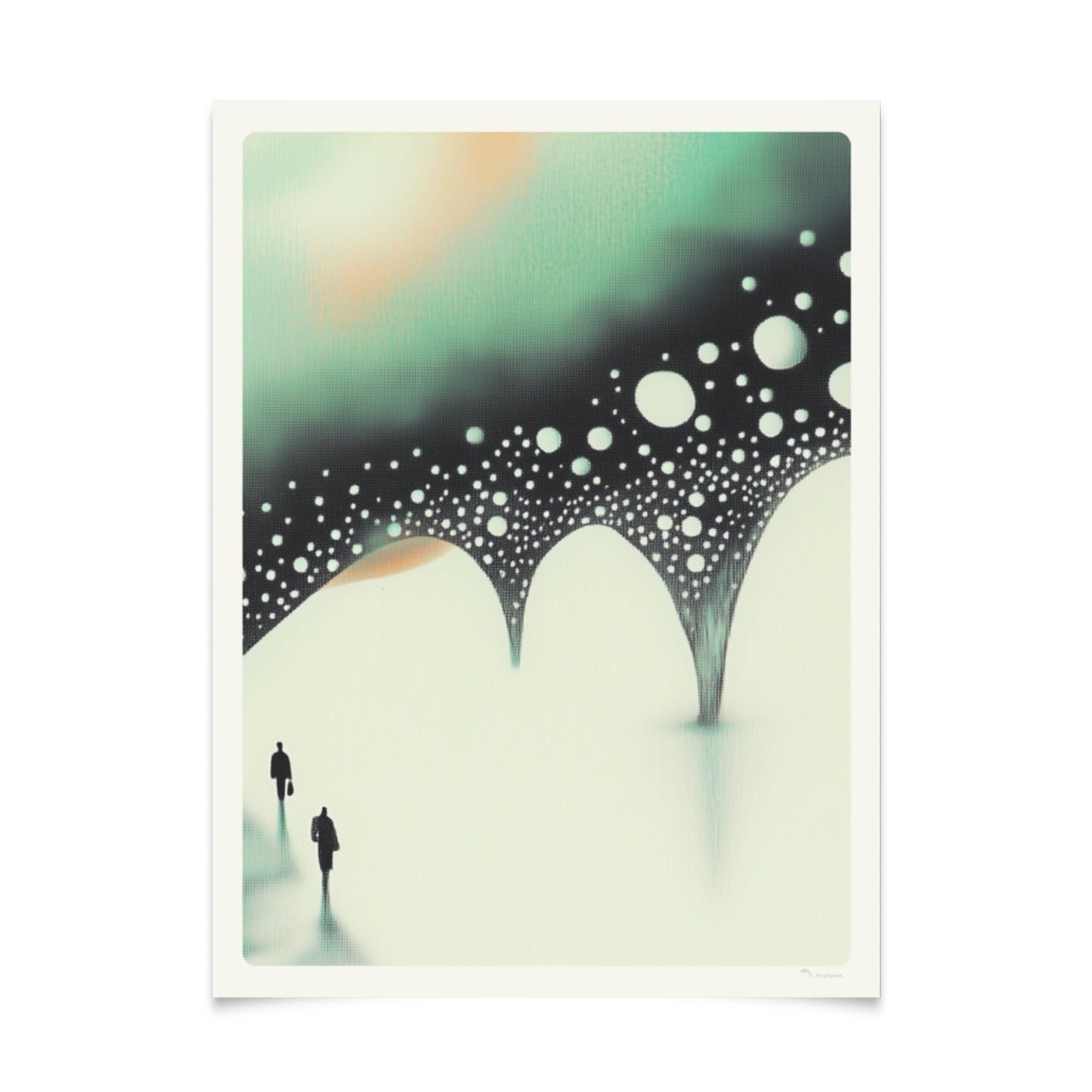 Abstract Landscapes with Bridges: Series of 5 Surreal Prints