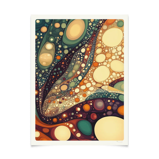 Bubbles and Swirls Art: Series of 5 Abstract Illustrations