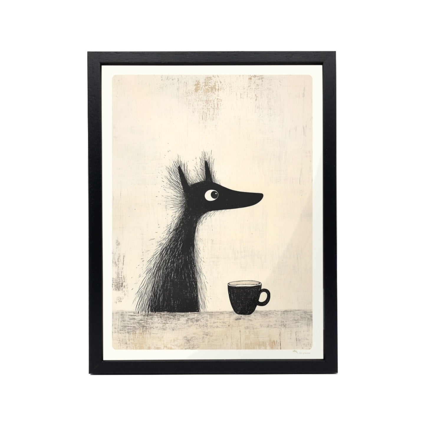 Dog Portraits Poster framed