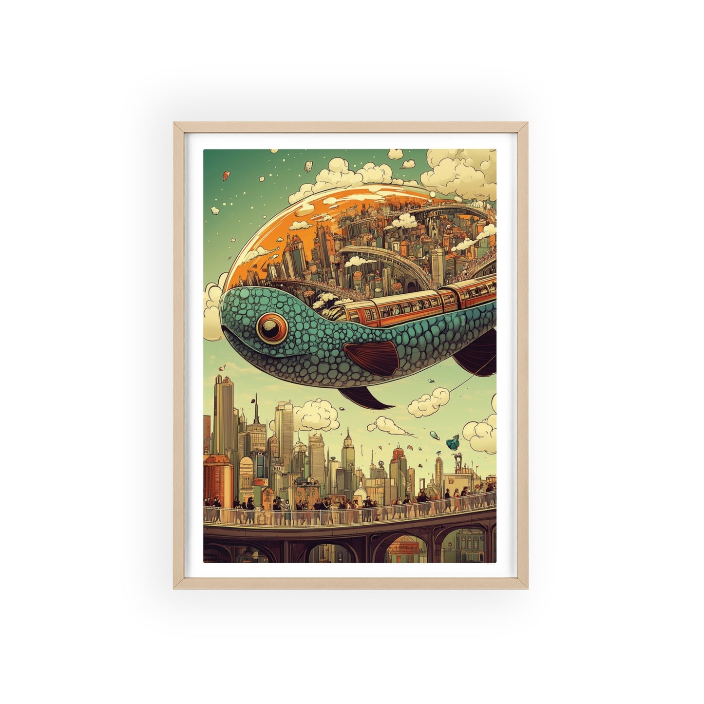 Giant Fish Airship Poster