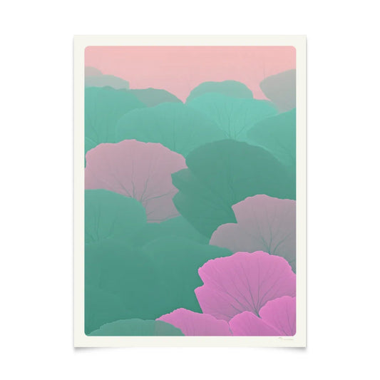 Whimsical Ginkgo Landscape Poster Series 30x40