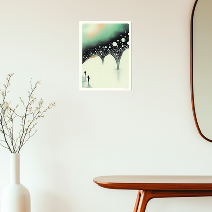 Abstract Landscapes with Bridges: Series of 5 Surreal Prints