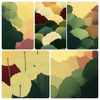 Organic Modern Wall Art Calm Leaves 30x40