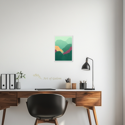 Minimalistisches Poster „Nebliger Wald“ 30x40