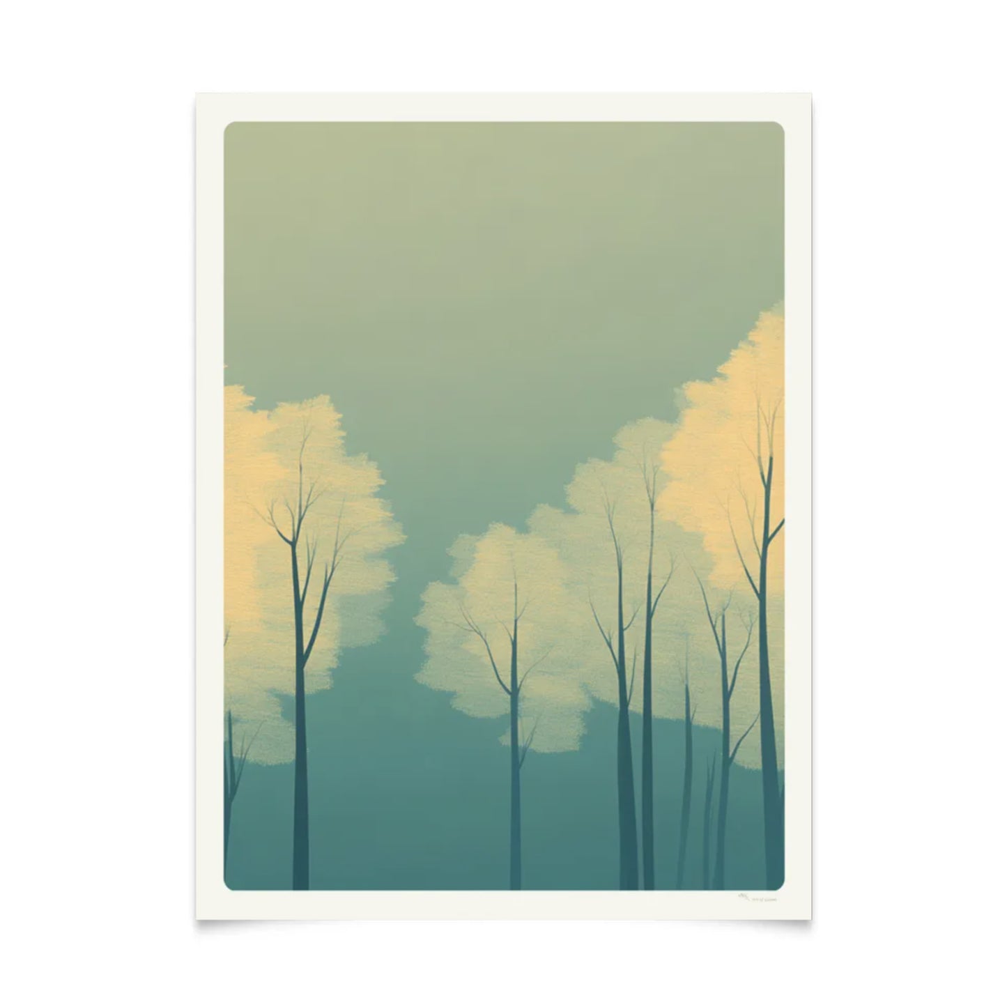 Autumn Trees in the Forest Poster 30x40