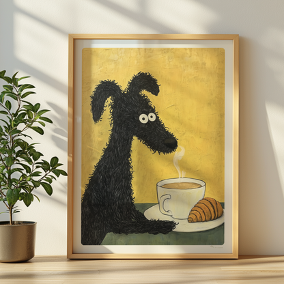 Dog Portraits Poster framed