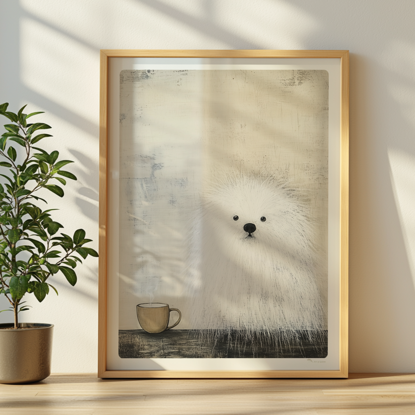 Dog Portraits Poster framed