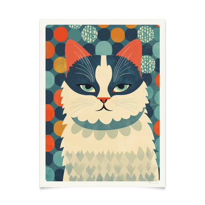 Mid-Century Cats: Posterserie mit Retro-Illustrationen