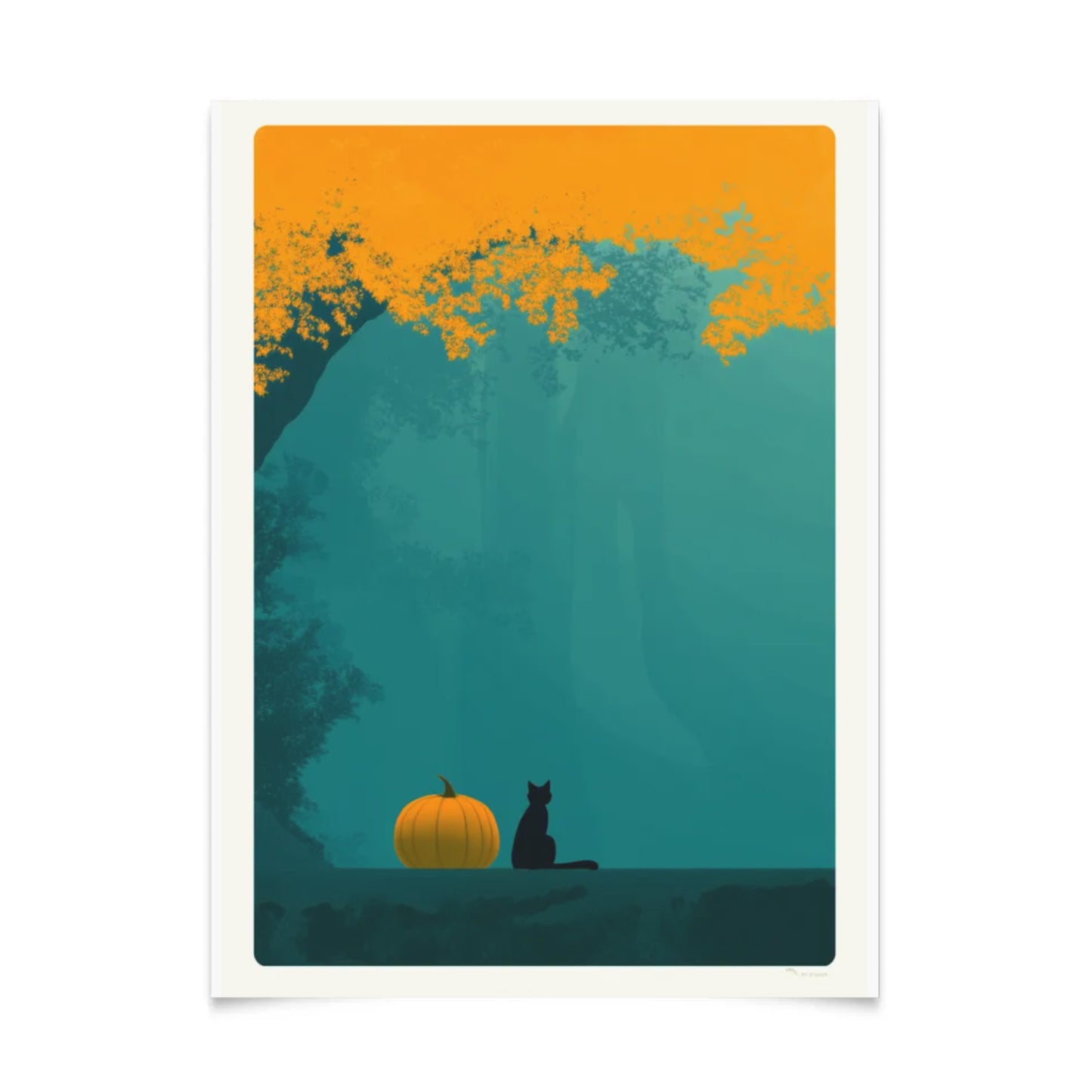 Elegant Cat Halloween Poster Series  50x70