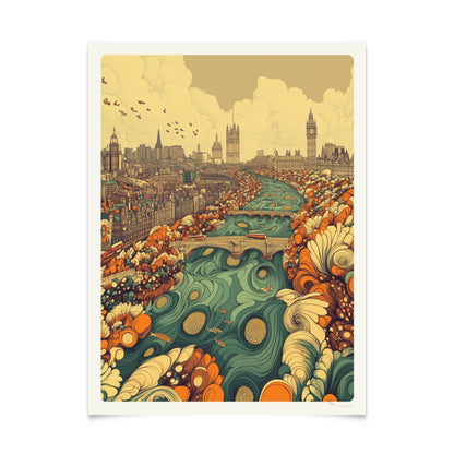 Metropolitan Skylines: Series of 5 Art Nouveau Illustrations