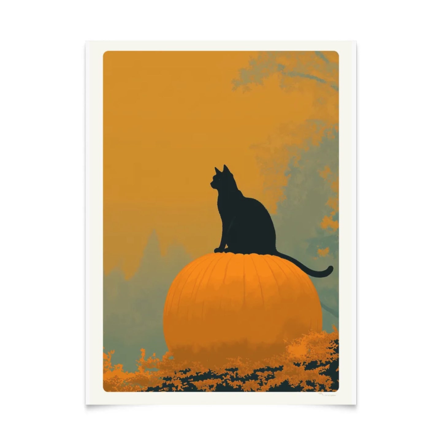 Elegant Cat Halloween Poster Series  50x70